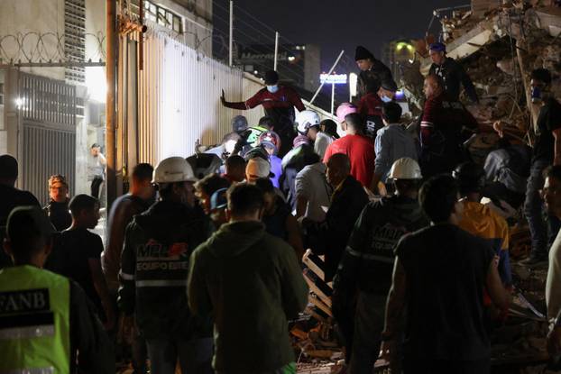 Aftermath of an earthquake in Caracas
