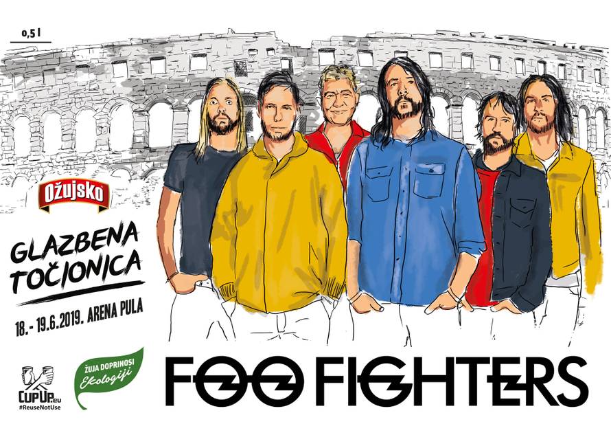 Koncerti Foo Fightersa u Puli bez jednokratne plastike