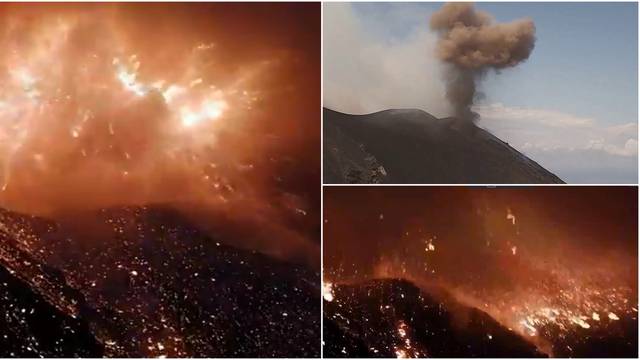 Probudila ih erupcija: Stromboli izbacio užarene stijene i pepeo