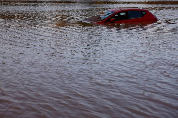 Aftermath of floods in Utiel