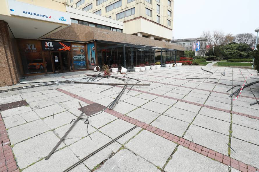 Šteta na Hotelu Westin nakon potresa u Zagrebu