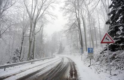 Snijeg u Gorskom kotaru, na Sljemenu, u Karlovcu, Humu...