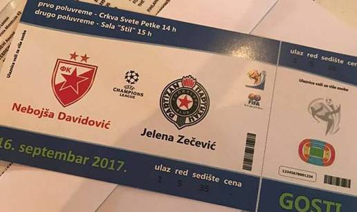 Od vjenčanja su napravili derbi, on za Zvezdu, ona za Partizan