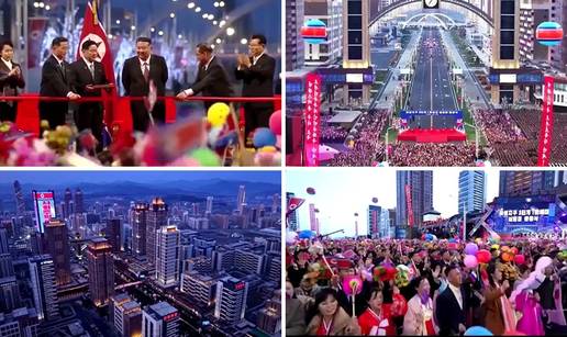 VIDEO Vatromet, baloni lete u nebo, Kim otvara nove stanove: Pogledajte prizore iz Sj. Koreje