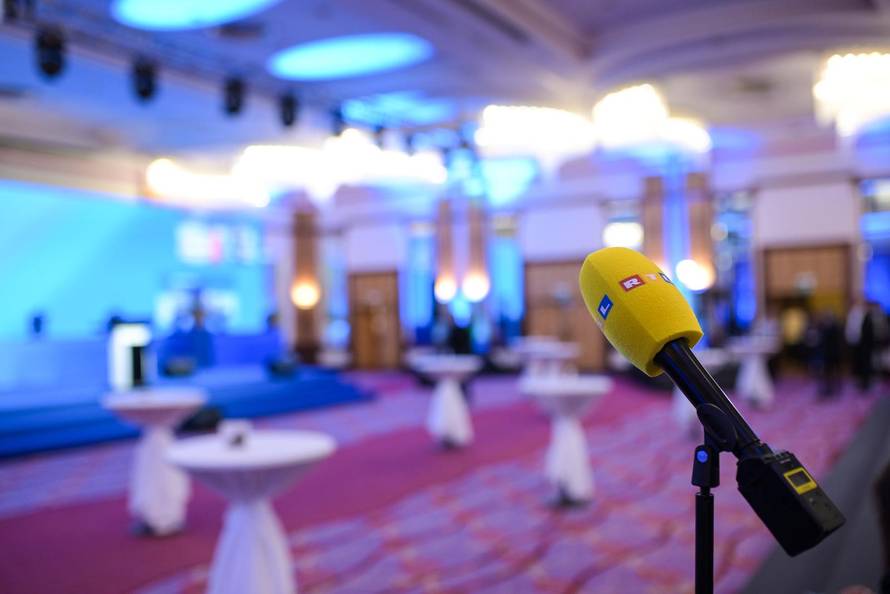 Zagreb: Priprema stožera HDZ-a za izlazak izbornih rezultata