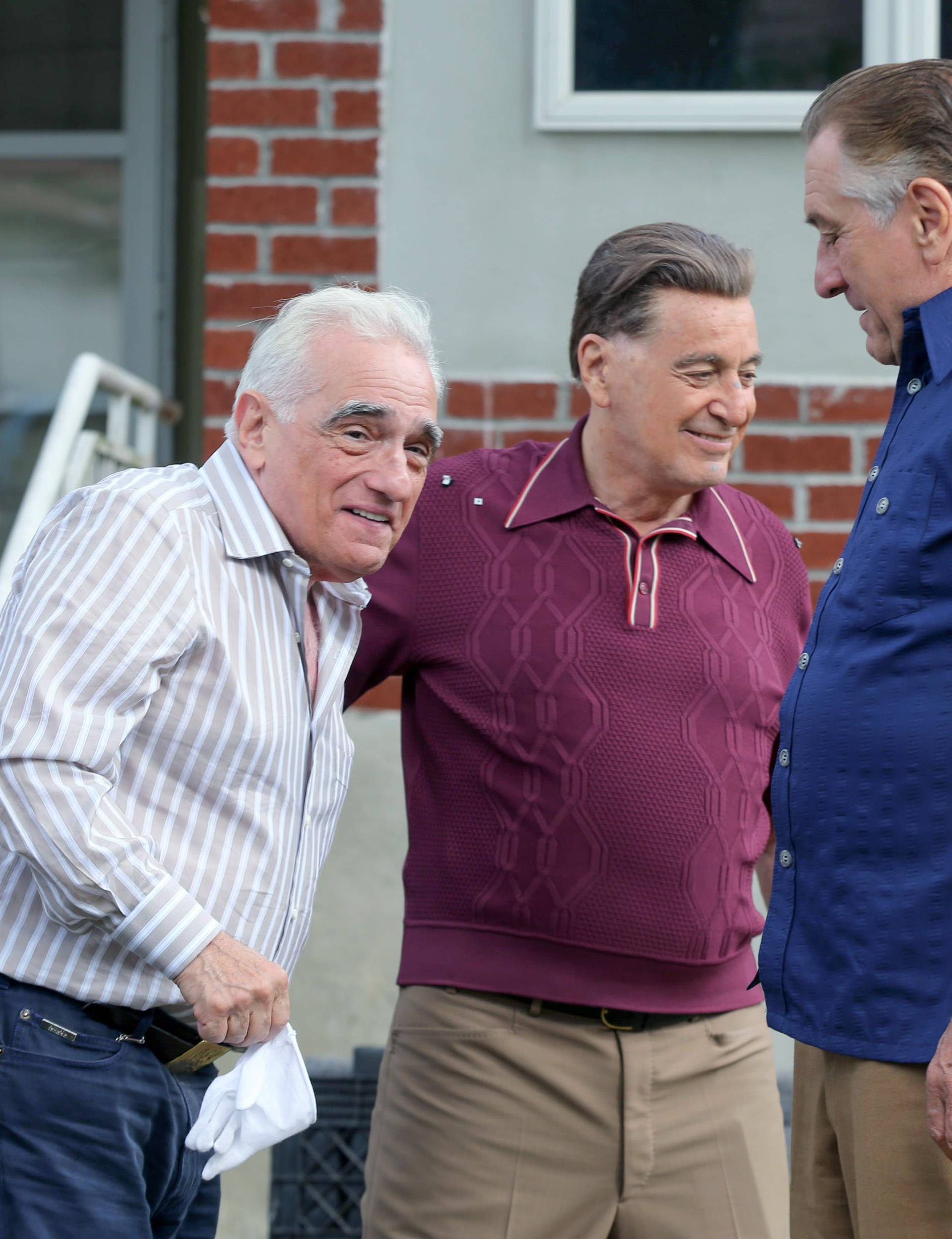 Al Pacino on the movie set of 'The Irishman'