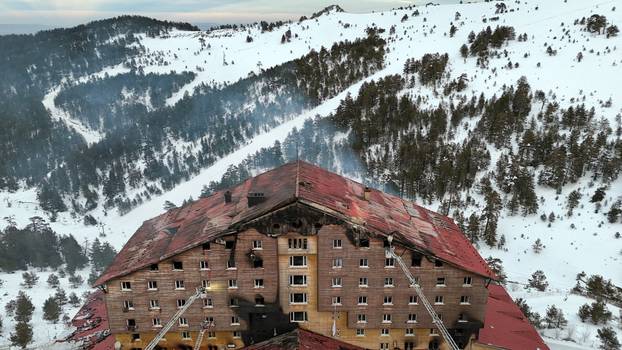 Hotel fire at a ski resort in Turkey