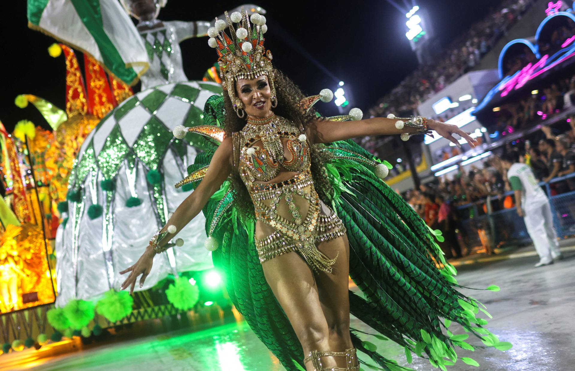 Carnival magic descends on Rio as first night of elite samba schools lights up the Sambadrome, in Rio de Janeiro