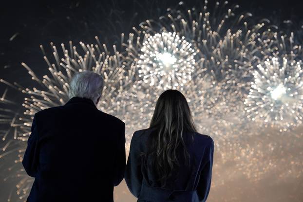 Fireworks display ahead of the inauguration of U.S. President-elect Donald Trump, in Sterling