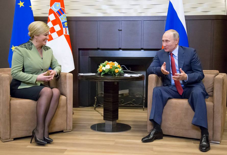 Putin meets with Croatian President Kolinda Grabar-Kitarovic in Sochi