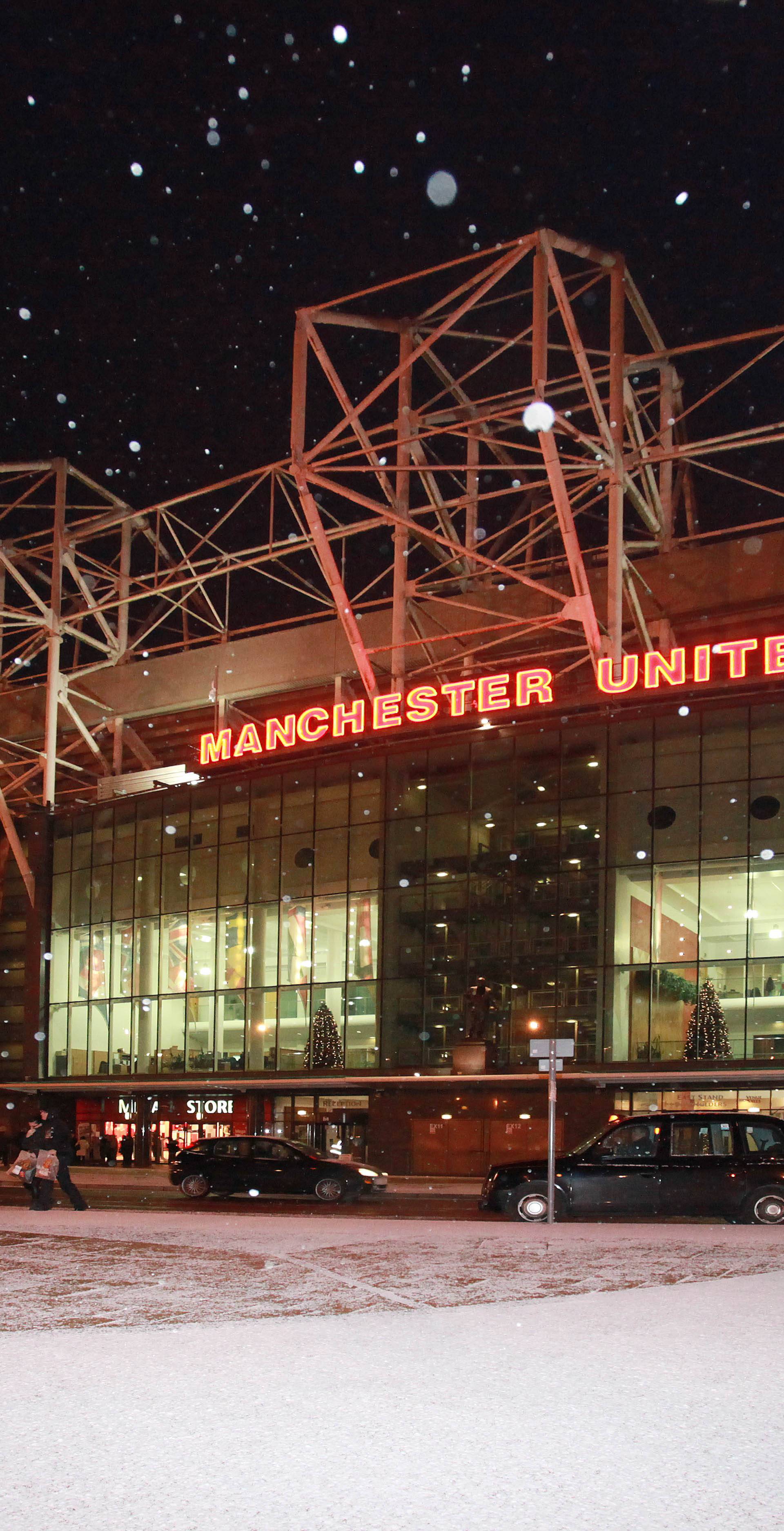 Snow covered Old Trafford