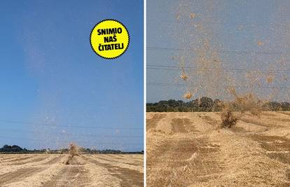 Kraj Čepina snimio 'pješčanog vraga': Vrtlog je bio visok 50 metara, svi su stali i gledali'