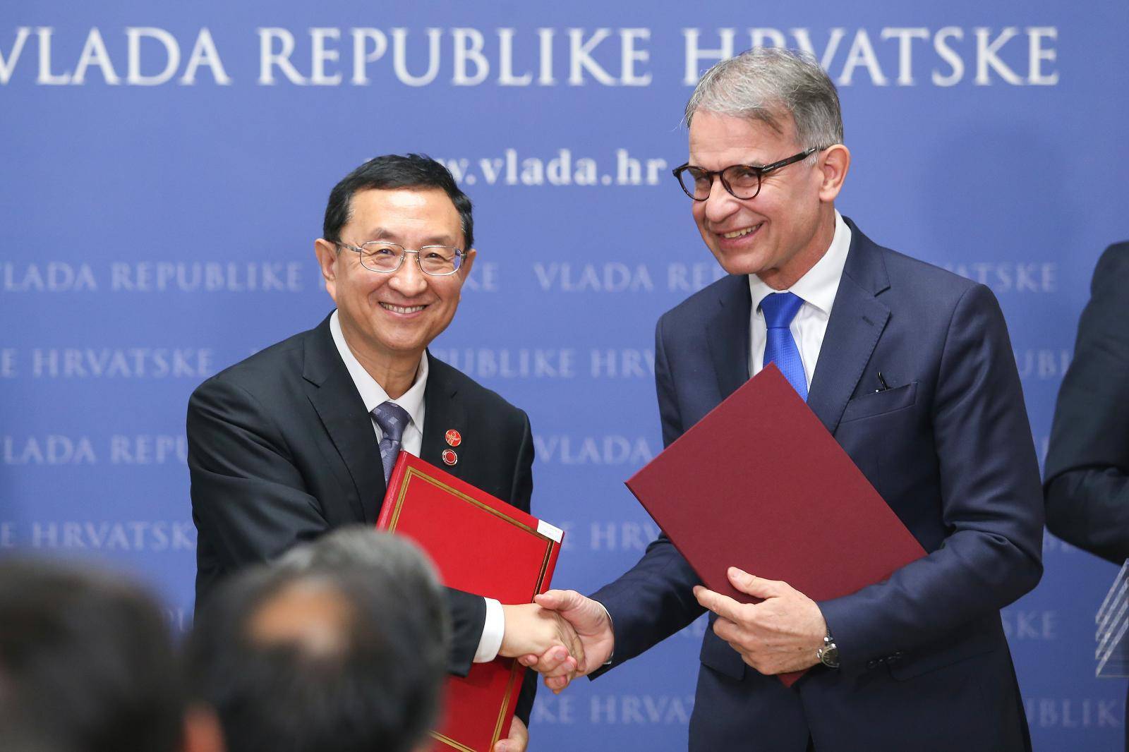 Zagreb: Razmjena potpisanih memoranduma i protokola izmeÄu Hrvatske i Kine