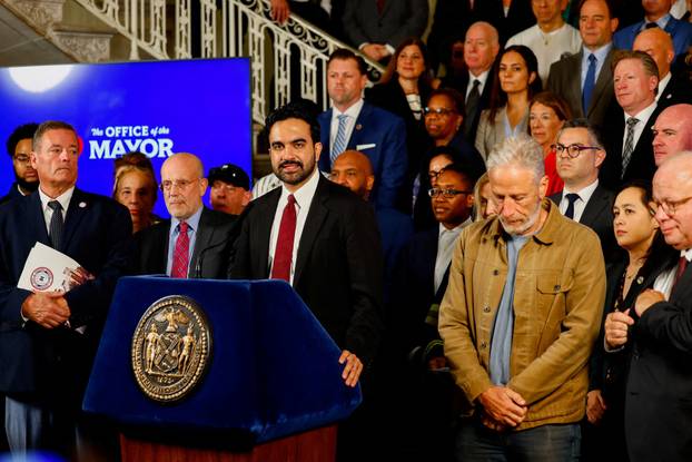 New York City Mayor Zohran Mamdani attends press conference on releasing records on Sept. 11 attacks, in New York