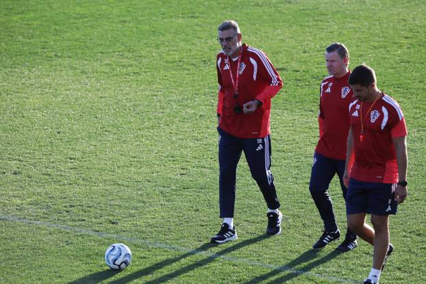 Rijeka: Trening Hrvatske nogometne reprezentacije na Rujevici.