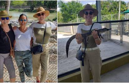 Brena proslavila 61. rođendan na Floridi i hrabro pozirala s mladuncem aligatora u rukama