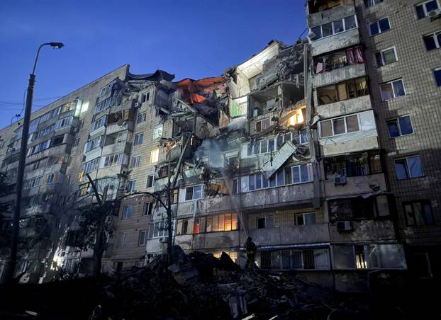 Russian drone and missile strike in Kyiv