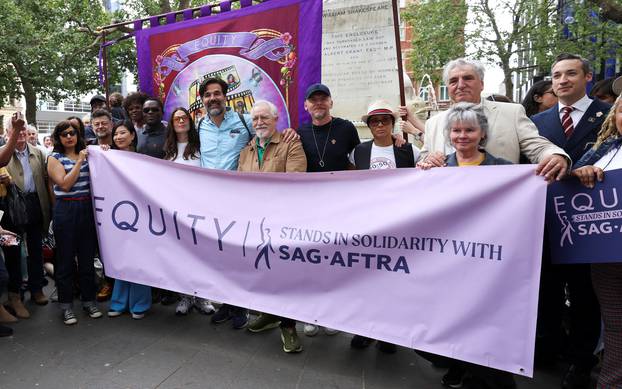 Equity rally in solidarity with the SAG-AFTRA strikes, London