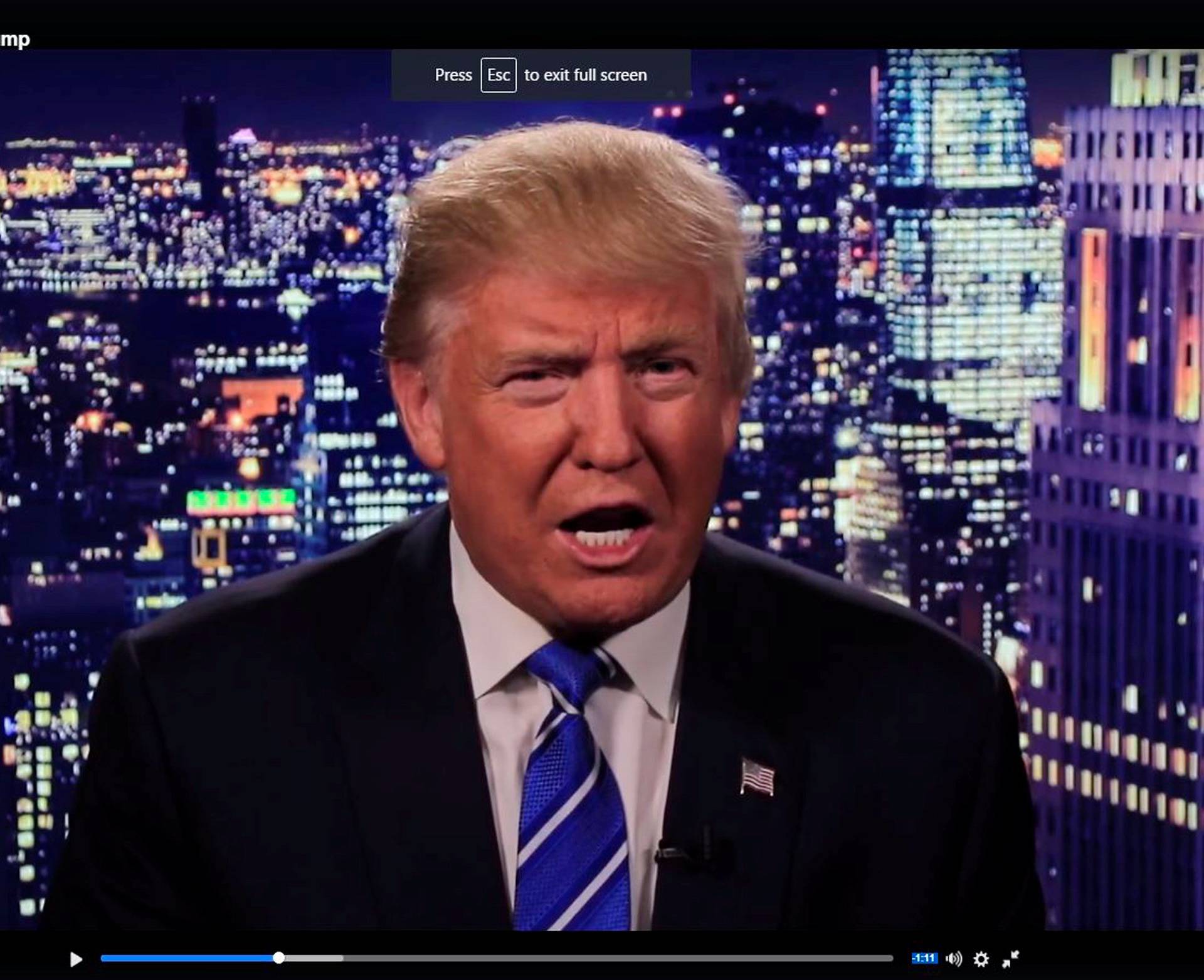 Republican U.S. presidential nominee Trump is seen in a video screengrab as he apologizes for lewd comments he made about women during a statement released via social media 