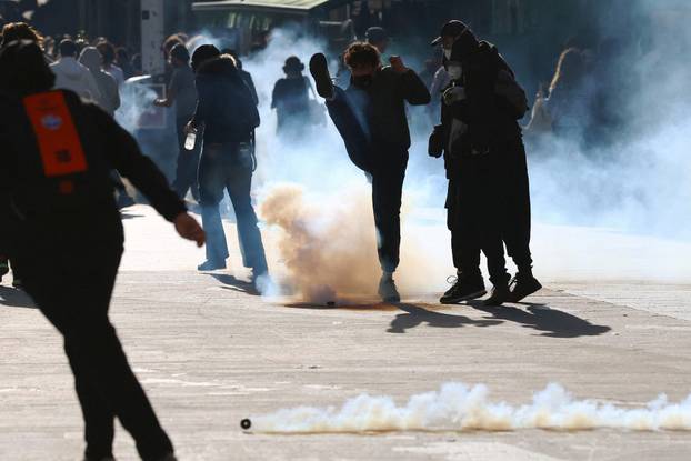 Students' protest in Brussels