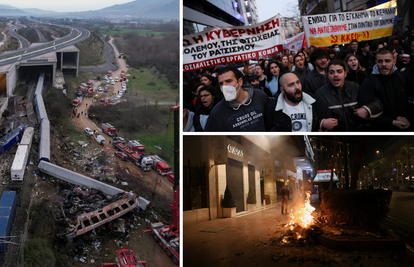 FOTO Na ulicama Atene izbili neredi, ljudi prosvjeduju. Premijer otkrio uzrok nesreće