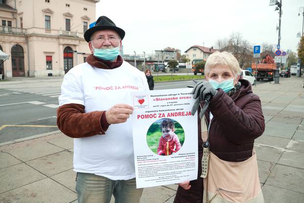 Zagreb: Kod Glavnog kolodvora prikuplja se pomoć pod nazivom "Pomoć za Andreja"