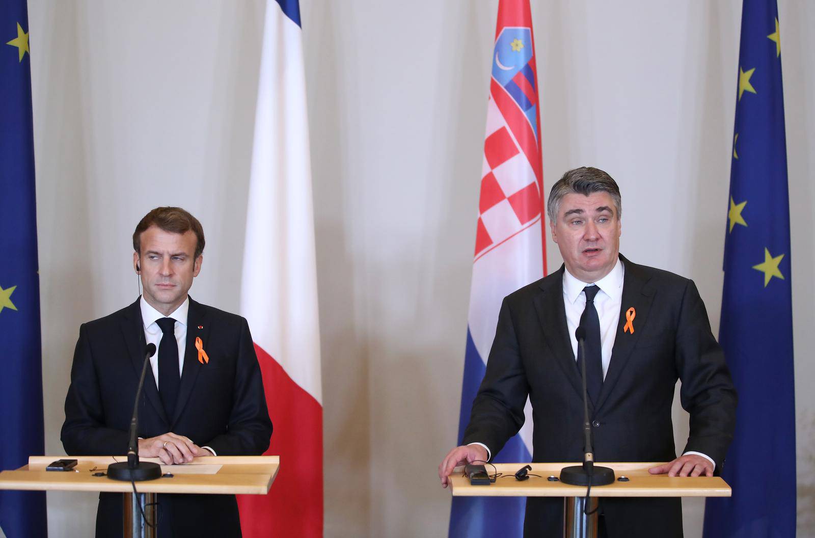 Zagreb: Milanović i Macron nakon sastanka su dali izjave za medije