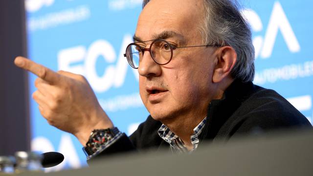 FILE PHOTO: Fiat Chrysler Automobiles CEO Sergio Marchionne speaks during a media conference in Balocco