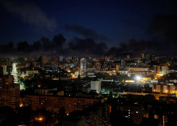 Russian drone and missile strike in Kyiv