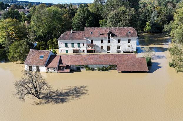 Floods due to heavy rain and storm Kirk in France