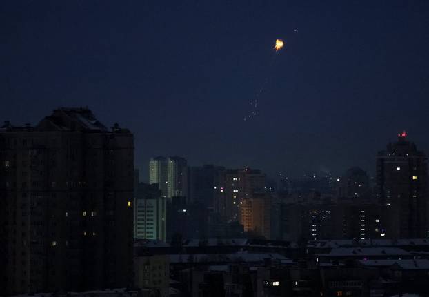 Russian missile and drone strike in Kyiv