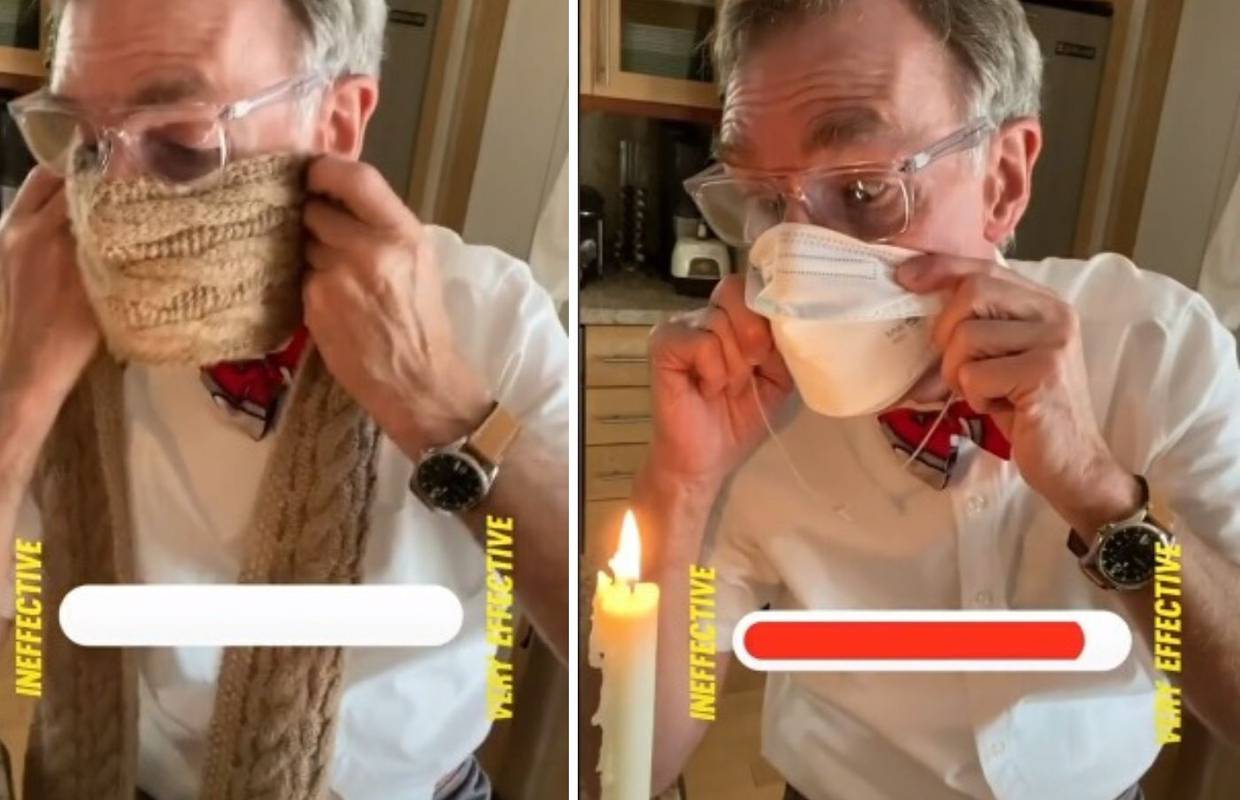 Za sve laike: Znanstvenik Bill Nye objasnio zašto moramo nositi masku uz svijeću  i šal