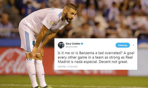 Lineker: Čini li se to meni, ili je Benzema precijenjen napadač?