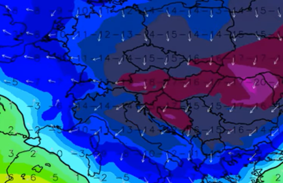 Hrvatskoj prijeti ledena fronta: Pogledajte što dolazi sljedeći tjedan, bit će i minus 15 °C!