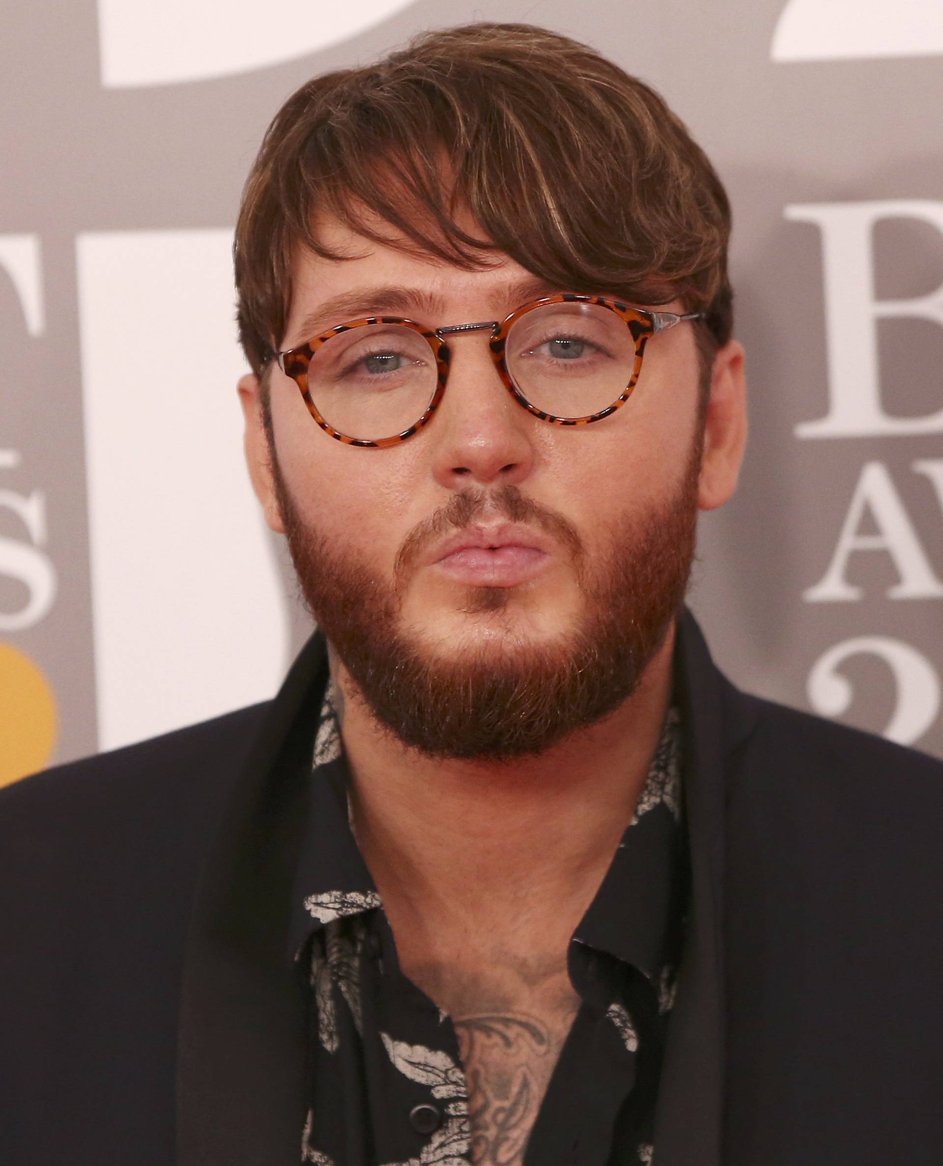 James Arthur arrives for the Brit Awards at the O2 Arena in London,