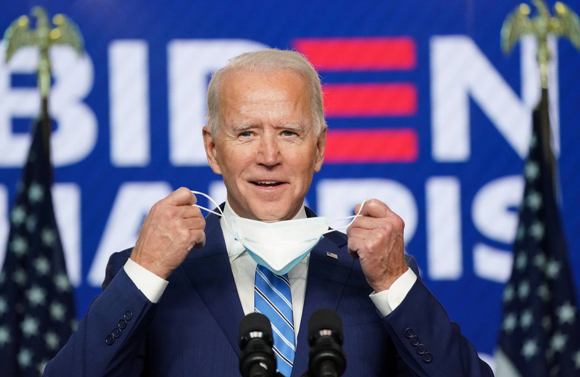 Democratic U.S. presidential nominee Biden speaks about 2020 the presidential election in Wilmington, Delaware