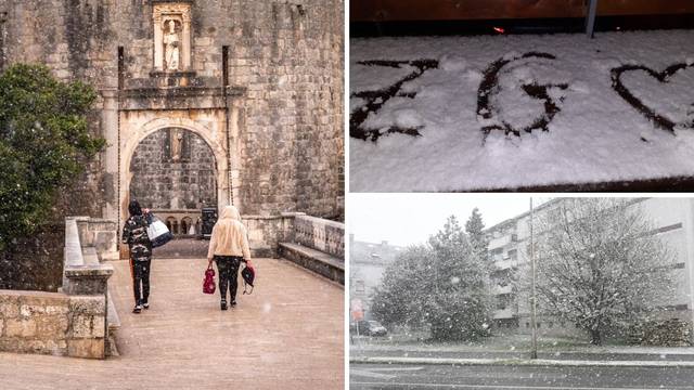 Temperature idu ispod nule, a snijeg pada čak i u Dubrovniku!