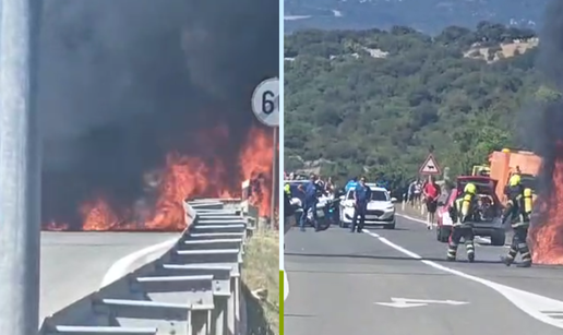 VIDEO Izgorio auto na Krku