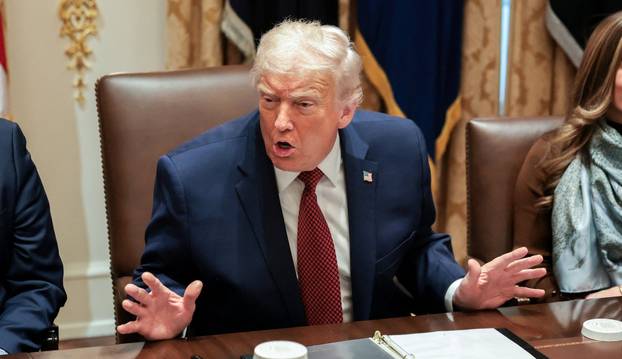 U.S. President Trump leads roundtable discussion at White House in Washington, D.C.