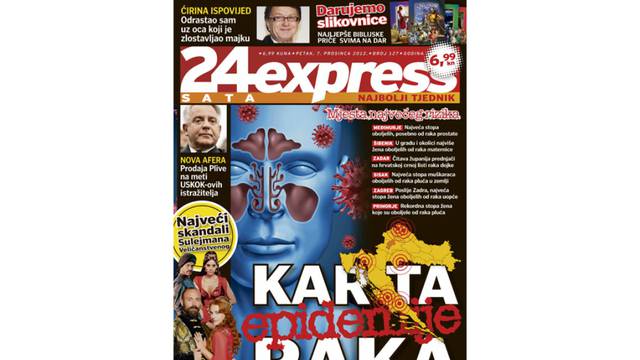 24sataExpress: Velika karta epidemije raka u Hrvatskoj!