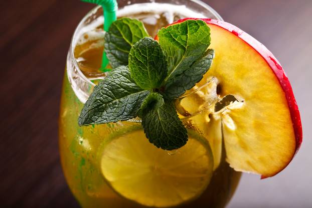 refreshing cocktail in a glass