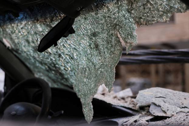 Aftermath of an Israeli strike, in central Beirut