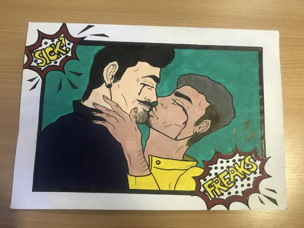 Gimnazija učeniku odbila sliku na kojoj se ljube dva muškarca