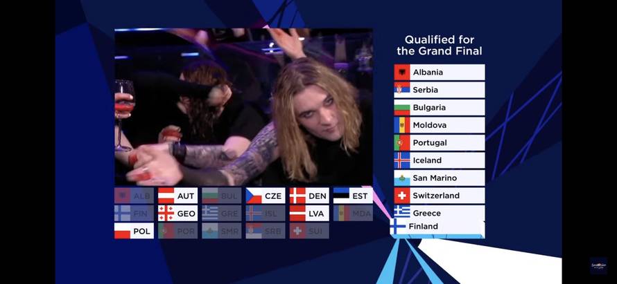 Završila je i druga polufinalna večer Eurosonga, ovo je svih 10 zemalja koje su prošle dalje...