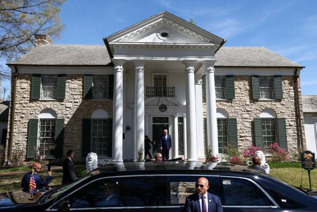 U.S. President Donald Trump visits Graceland, the home of Elvis Presley, in Memphis