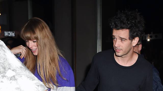 Taylor Swift and Matty Healy leaving Electric Lady Recording Studio in New York City.