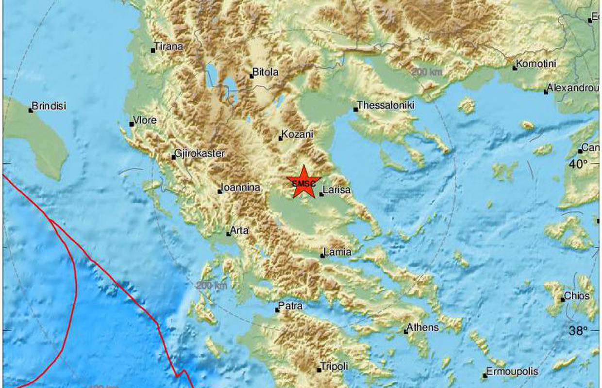 Opet snažan potres u Larisi: Magnituda je 5.9 po Richteru