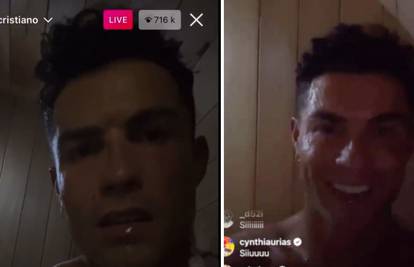Ronaldo se snimao uživo dok je gol sjedio u sauni: 'Ti si čudan'