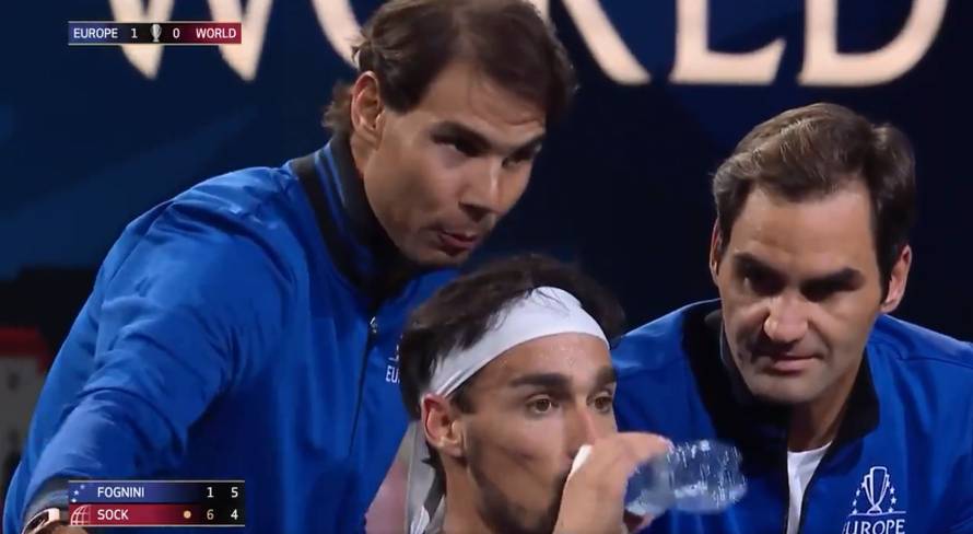 Fabio, slušaj ovamo! Federer i Nadal davali su upute Fogniniju