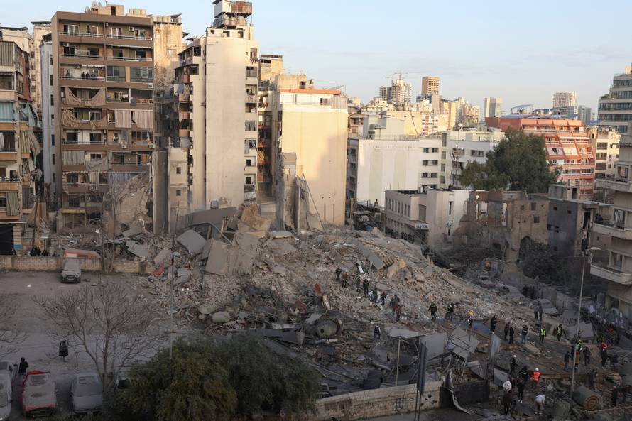 Aftermath of an Israeli strike, in Beirut